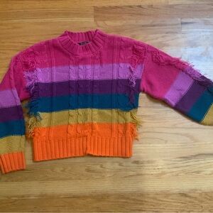 Vibrant Striped Kids Sweater